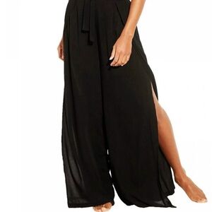 Black cover up beach pants